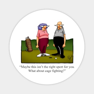 Funny Spectickles Golfing Cartoon Magnet